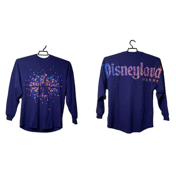 Disneyland Resort Unisex Purple Sparkle Glitter Castle Jersey Pullover Top XS - Picture 9 of 16